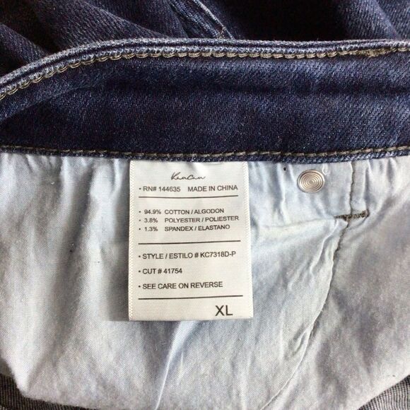 Women’s KanCan Dark Wash Distressed‎ High Rise Skinny Jeans Size XL - Picture 8 of 8